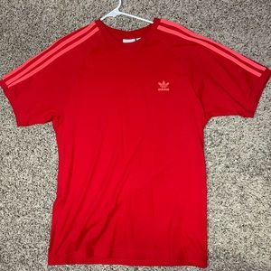 Adidas Red Striped Tee